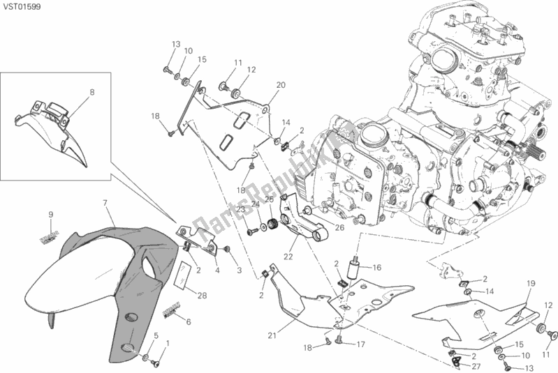 Toutes les pièces pour le 34b - Carénage du Ducati Multistrada 1200 Touring USA 2017